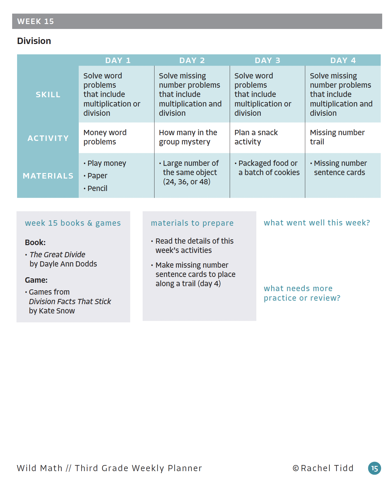 Wild Math Curriculum: Third Grade | Wild Learning