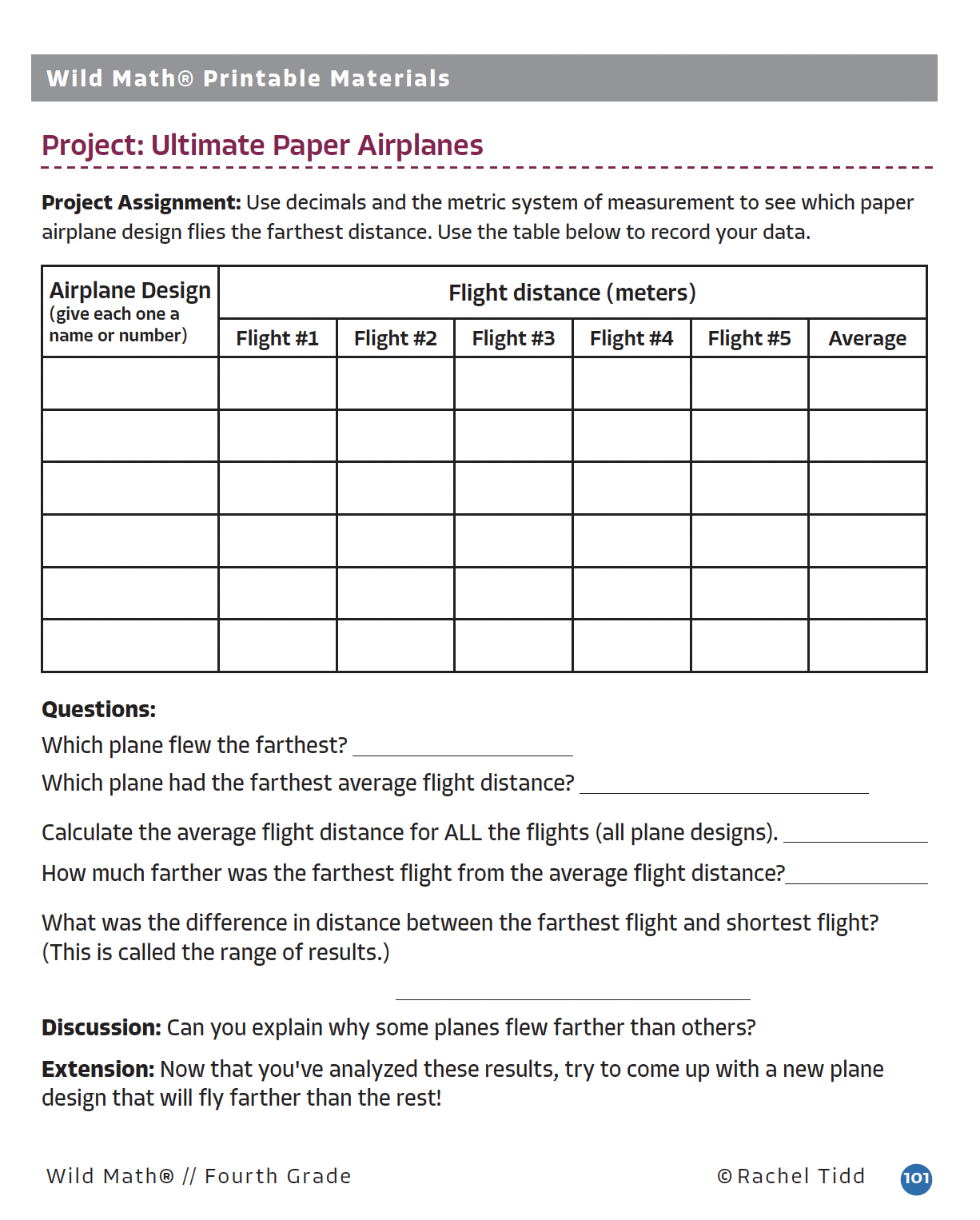 Wild Math Curriculum: Fourth Grade | Wild Learning